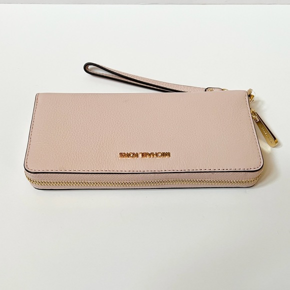 Michael Kors Jet Set Travel Large Continental Wallet Pink Powder Blush - Picture 8 of 9